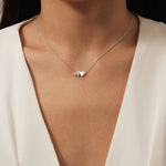 Hushmode - Forever Love & Letter Silver Necklace 2