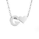 Hushmode - Forever Love & Letter Silver Necklace 12