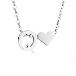 Hushmode - Forever Love & Letter Silver Necklace 22