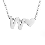 Hushmode - Forever Love & Letter Silver Necklace 28