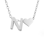 Hushmode - Forever Love & Letter Silver Necklace 19