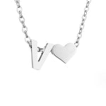 Hushmode - Forever Love & Letter Silver Necklace 27