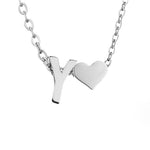 Hushmode - Forever Love & Letter Silver Necklace 30