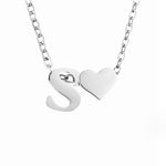 Hushmode - Forever Love & Letter Silver Necklace 24