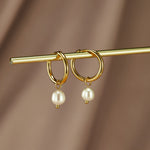 Hushmode - Freshwater Pearl Hoop Earrings 3