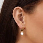 Hushmode - Freshwater Pearl Hoop Earrings 4
