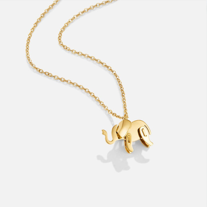 Hushmode - Gold Elephant Necklace