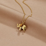 Hushmode - Gold Elephant Necklace 3