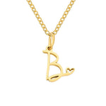 Hushmode - Gold Letter Heart Necklace 9