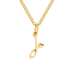 Hushmode - Gold Letter Heart Necklace 17