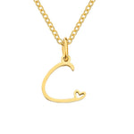 Hushmode - Gold Letter Heart Necklace 10
