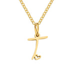Hushmode - Gold Letter Heart Necklace 27