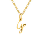 Hushmode - Gold Letter Heart Necklace 14