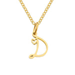 Hushmode - Gold Letter Heart Necklace 11