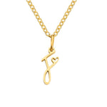 Hushmode - Gold Letter Heart Necklace 13