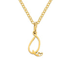 Hushmode - Gold Letter Heart Necklace 24