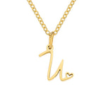 Hushmode - Gold Letter Heart Necklace 28