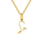 Hushmode - Gold Letter Heart Necklace 26