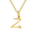 Hushmode - Gold Letter Heart Necklace 33
