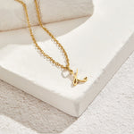 Hushmode - Gold Letter Heart Necklace 5