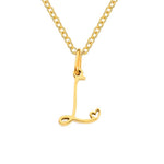 Hushmode - Gold Letter Heart Necklace 19