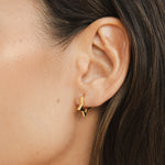 Hushmode - Gold Star Hoop Earrings 3