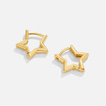 Hushmode - Gold Star Hoop Earrings 1
