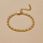 Hushmode - Gold Swirl Link Chain Bracelet 3