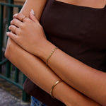 Hushmode - Gold Swirl Link Chain Bracelet 5
