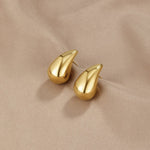 Hushmode -  Gold Teardrop Earrings 4