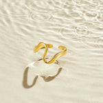 Hushmode - Gold Wave Ring 4
