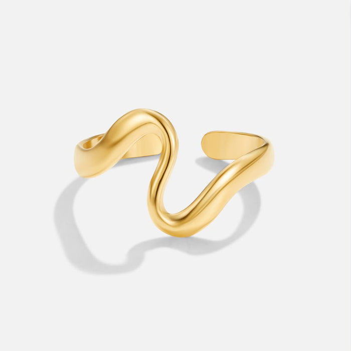 Hushmode - Gold Wave Ring