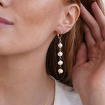 Hushmode - Golden Freshwater Pearl Earrings 4