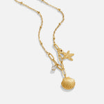 Hushmode - Golden Seashell & Starfish Necklace 1