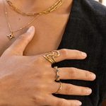 Hushmode - Golden Waves Wrap Ring 2