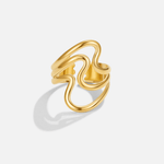 Hushmode - Golden Waves Wrap Ring 1