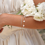 Hushmode - Golden White Pearl Blossom Bracelet 2