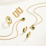 Hushmode - Green Crystal Athena Necklace 7
