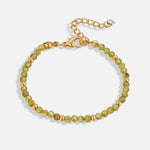 Hushmode - Green Peridot Bead Bracelet 7