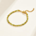 Hushmode - Green Peridot Bead Bracelet 1
