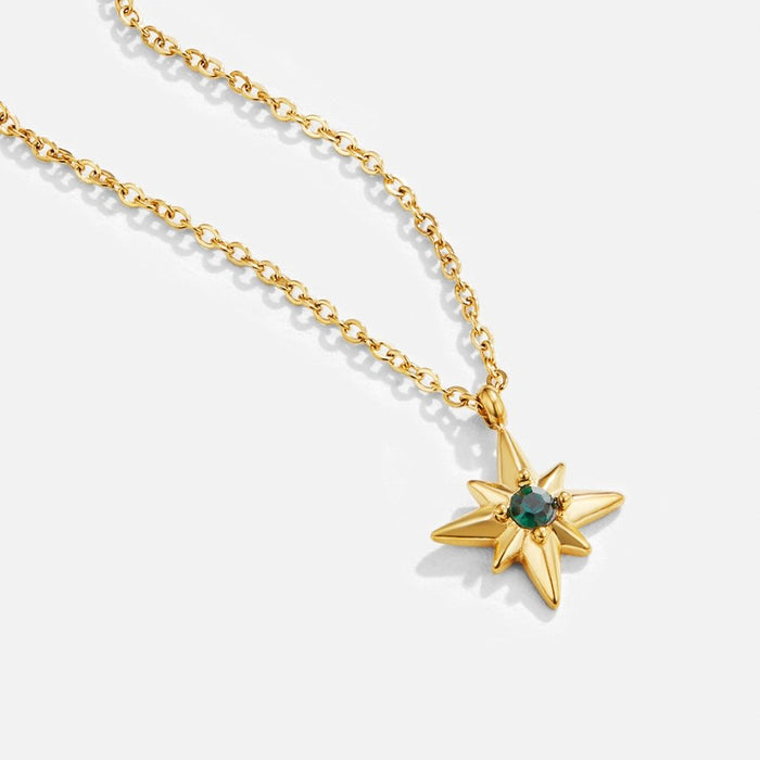Hushmode - Guiding Star Emerald Crystal Necklace