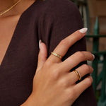 Hushmode - Gold Crystal Ring 2