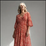Hushmode - V-neck long dress 5