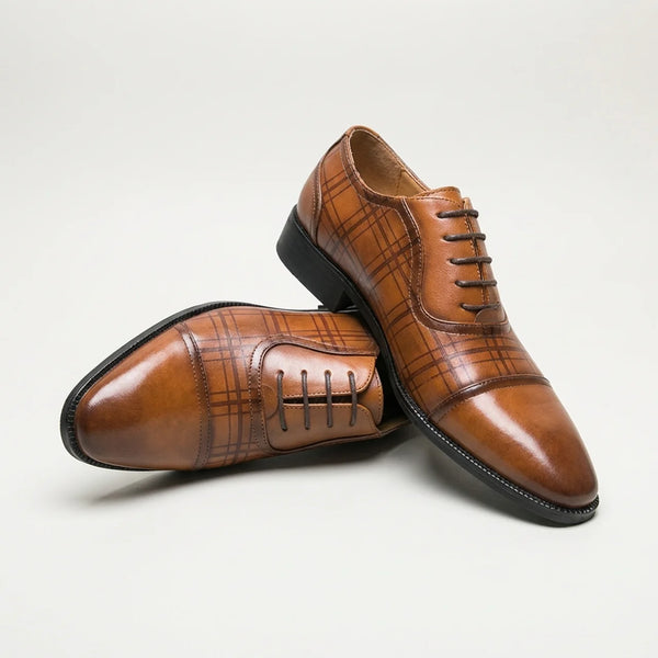 Hushmode - Leather Cap-Toe Oxfords