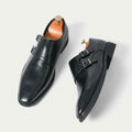 Hushmode - Leather Double Monk Strap Dress Shoes