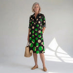 Hushmode - Polka Dot Midi Shirt Dress 1