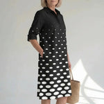 Hushmode - Polka Dot Midi Shirt Dress 2