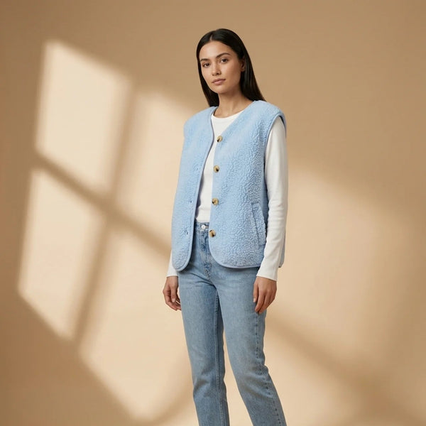 Hushmode — Teddy Vest — Baby Blue
