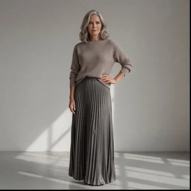Hushmode - Pleated Knit Dress