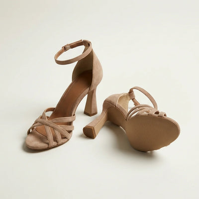 Hushmode - Elegant Cross-Strap Block Heels